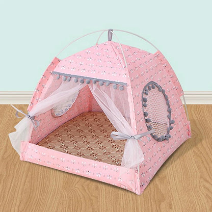 Foldable Plush Pet Tent