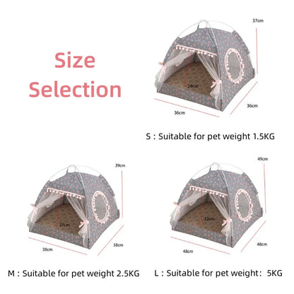 Foldable Plush Pet Tent